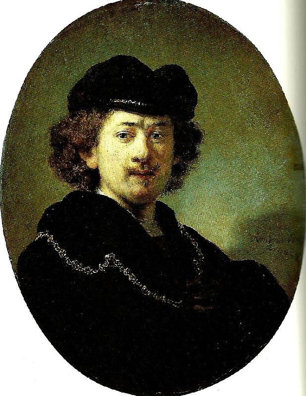 Rembrandt Peale autoportrait a' la toque oil painting image